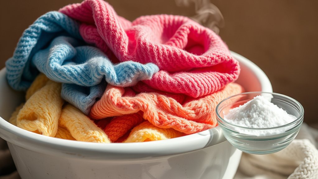 baking soda softens fabrics