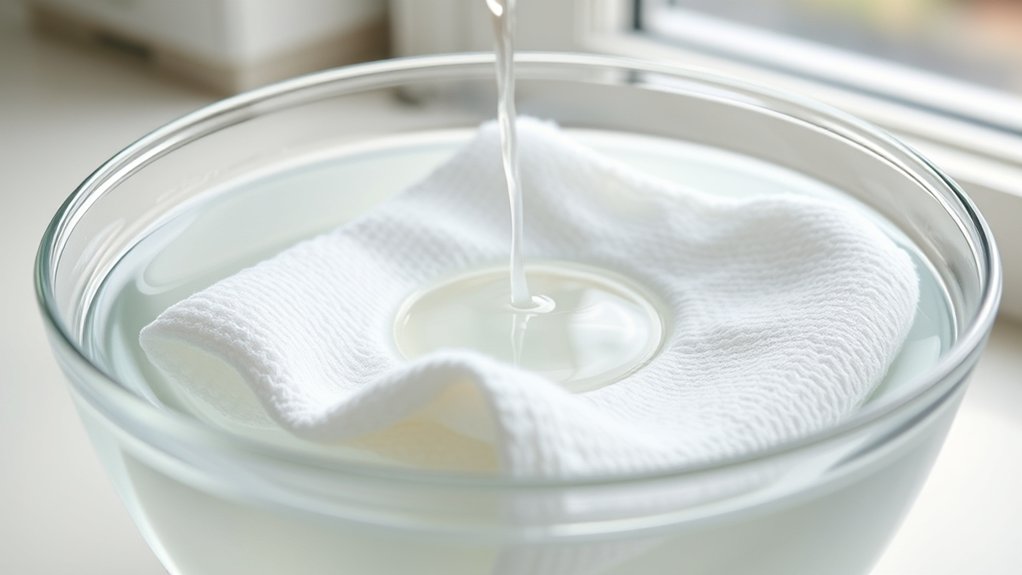 vinegar softens and freshens